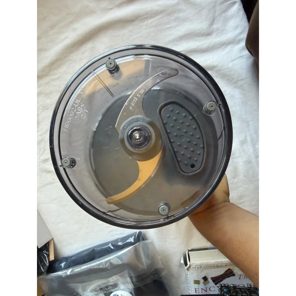 Cuisinart HB6092-UL 4-Cup Food Processor Attachment Gunmetal Grey Clear Bowl